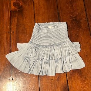 Satin light blue skirt
